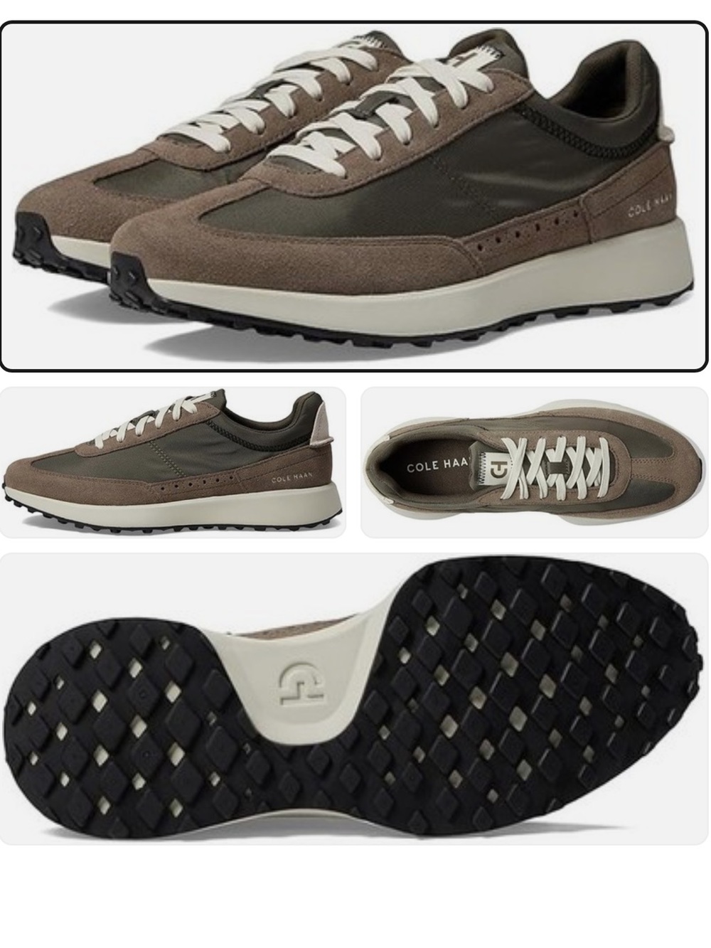 NEW COLE HAAN GRAND CROSSCOURT MIDTOWN MENS 12 SHOES GREEN Morel/Olive/S Brch